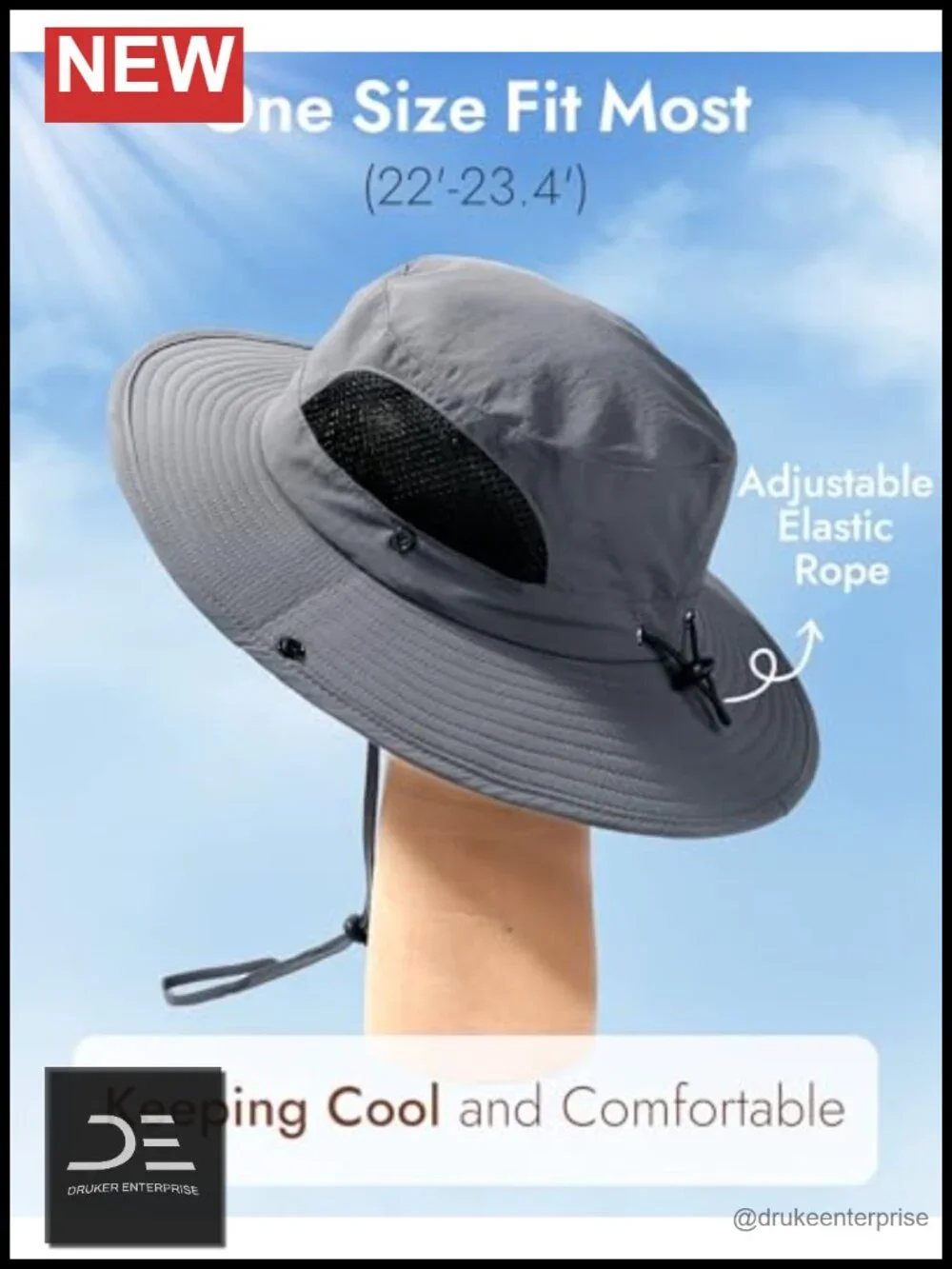 UV Protection Wide Brim Bucket Hat Waterproof Foldable Fishing Hiking Safari Hat